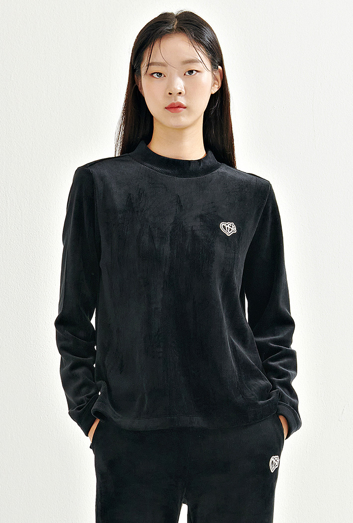 여성 벨로아 융기모 티셔츠 AFZG5165D03